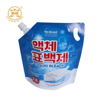 OEM 1L 2L Laundry Detergent Packaging Bags Spout Pouch Fabric Softener Tanding Pouch With Spout