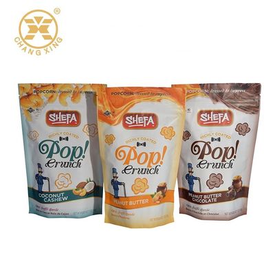 Changxing Printed High Quality Food Packaging Grade Plastic Heat Sealing Customized Popcorn Snack Food Pillow Bags