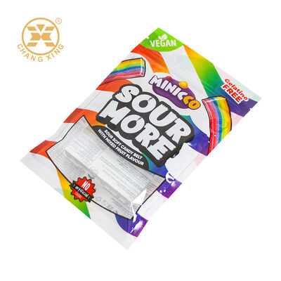 Custom Printed Food Grade Candy Packaging Bags Custom Logo Zipper Lock Candy Pouch