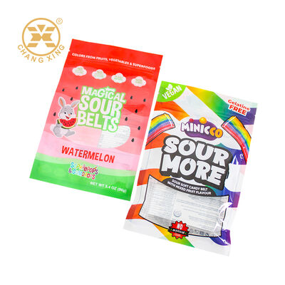 Custom Printed Food Grade Candy Packaging Bags Custom Logo Zipper Lock Candy Pouch