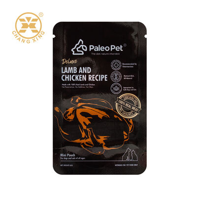 Custom Logo Printed Plastic Zipper Pet Food Pouch Moisture-Proof Pet Packaging Bags For Dog Cat Food