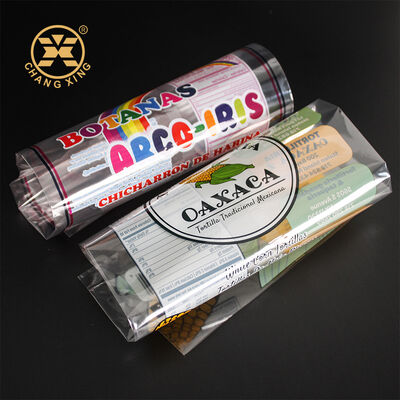 OEM Custom Printed Food Grade Plastic Sealed Bag With Clear Window For Rice Flour Bean Nuts