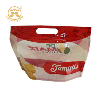 Custom Printing Clear Plastic Packaging Bags For Fresh Vegetable And Fruit Packing / Frozen Food Bag With Slider Zipper