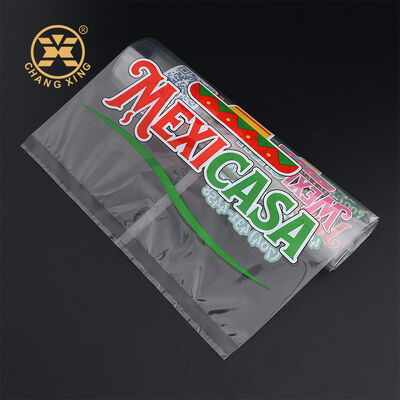 Bulk Custom Printed Side Seal Plastic Taco Pie Packaging Bag with Clear Window Gravure Printing Easy Fill Opening