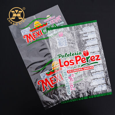 Bulk Custom Printed Side Seal Plastic Taco Pie Packaging Bag with Clear Window Gravure Printing Easy Fill Opening