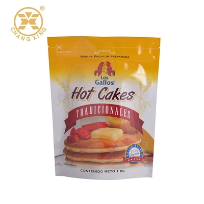 1kg 5kg Corn Flour Dried Food Packaging Bag Self Standing Polypropylene Zip Lock Bags