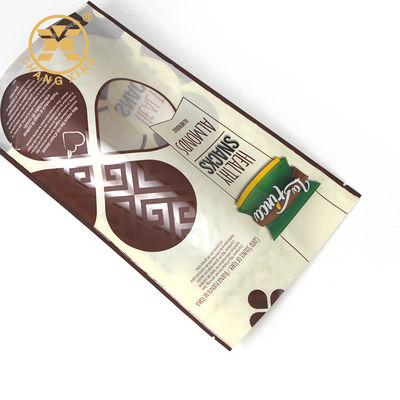 PET NY Visual Window Plastic Bags With Zipper Nuts Almond Dry Fruit Packaging Bags