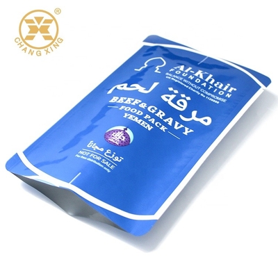 ROHS Soup Pouch Eco Friendly Vacuum Packaging  3 Side Seal For Ready To Eat Food