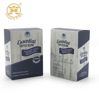 Ink Varnish 350g Rdboard Packaging Boxes Instant Coffee Eco Friendly Paper Box