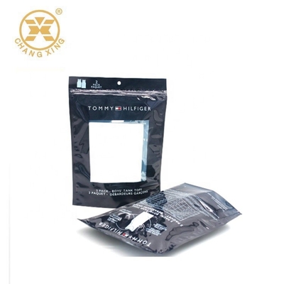 Matte Aluminum Foil Plastic Garment Packaging Bag For Underwear Stand Up