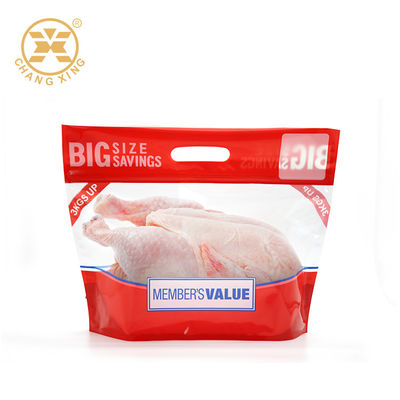 품질  VMPET EXPE Stand Up Pouch With Handle Roast Chicken Plastic Packaging For Frozen Food 공장