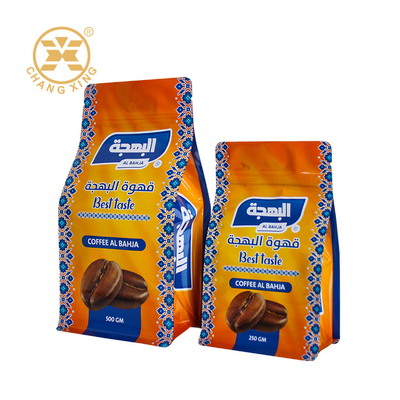 맞춤형 스탠드 업 칩 커피 팩 250g 500g 1000g 1kg 습기 방지 평면 바닥 커피 팩