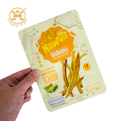 OEM ODM 식품 등급 간식 식품 포장 가방 튀긴 바나나 스트립 칩을 위한 플라스틱 지퍼 가방